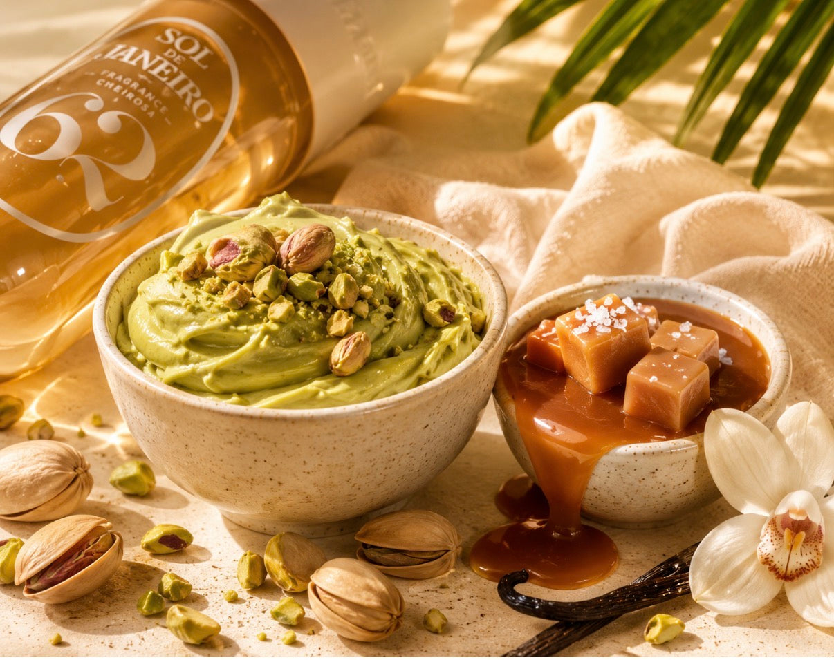 Pistache et caramel