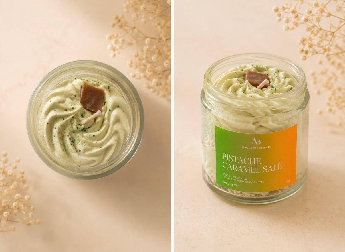 Pistache et caramel