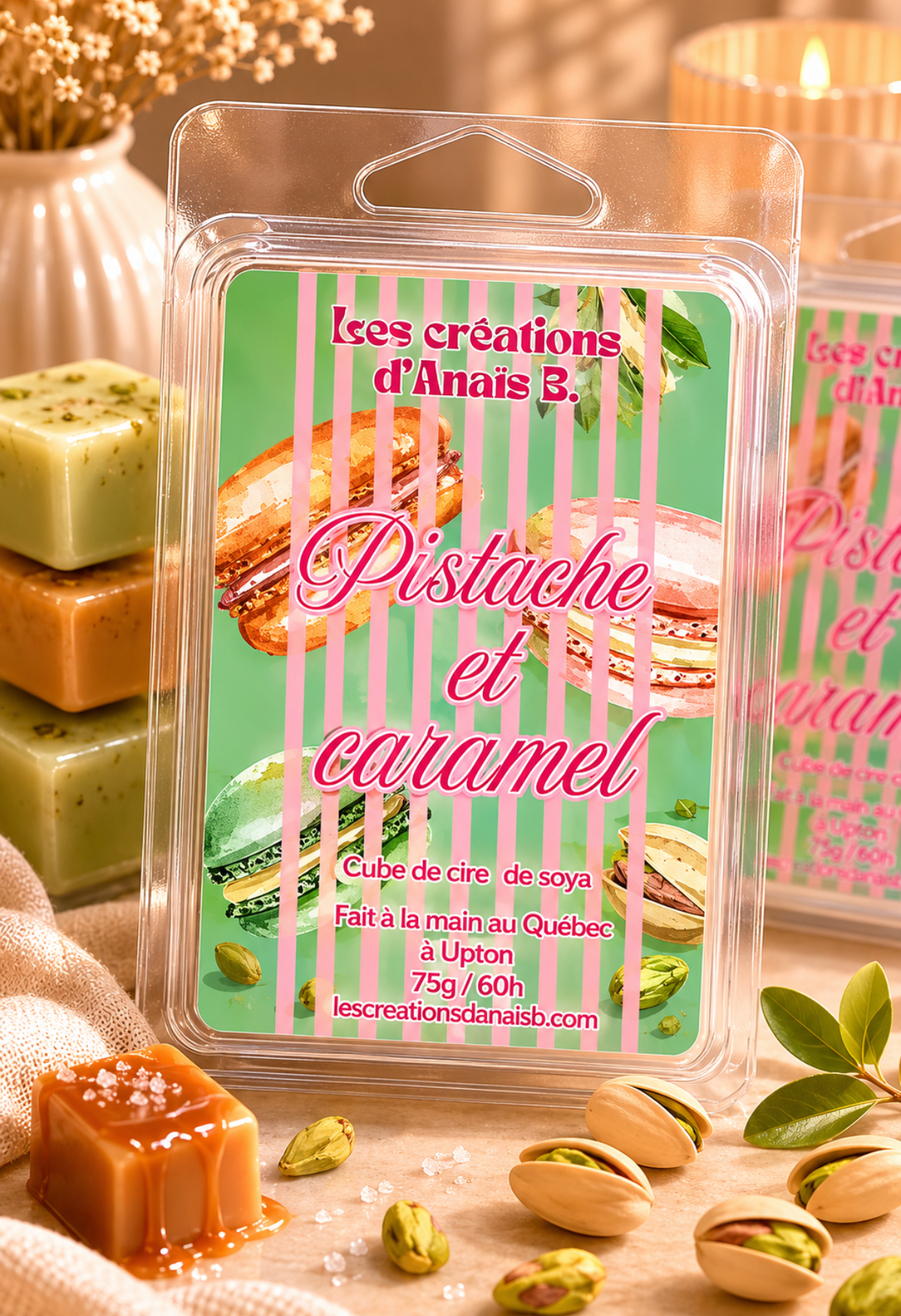 Pistache et caramel
