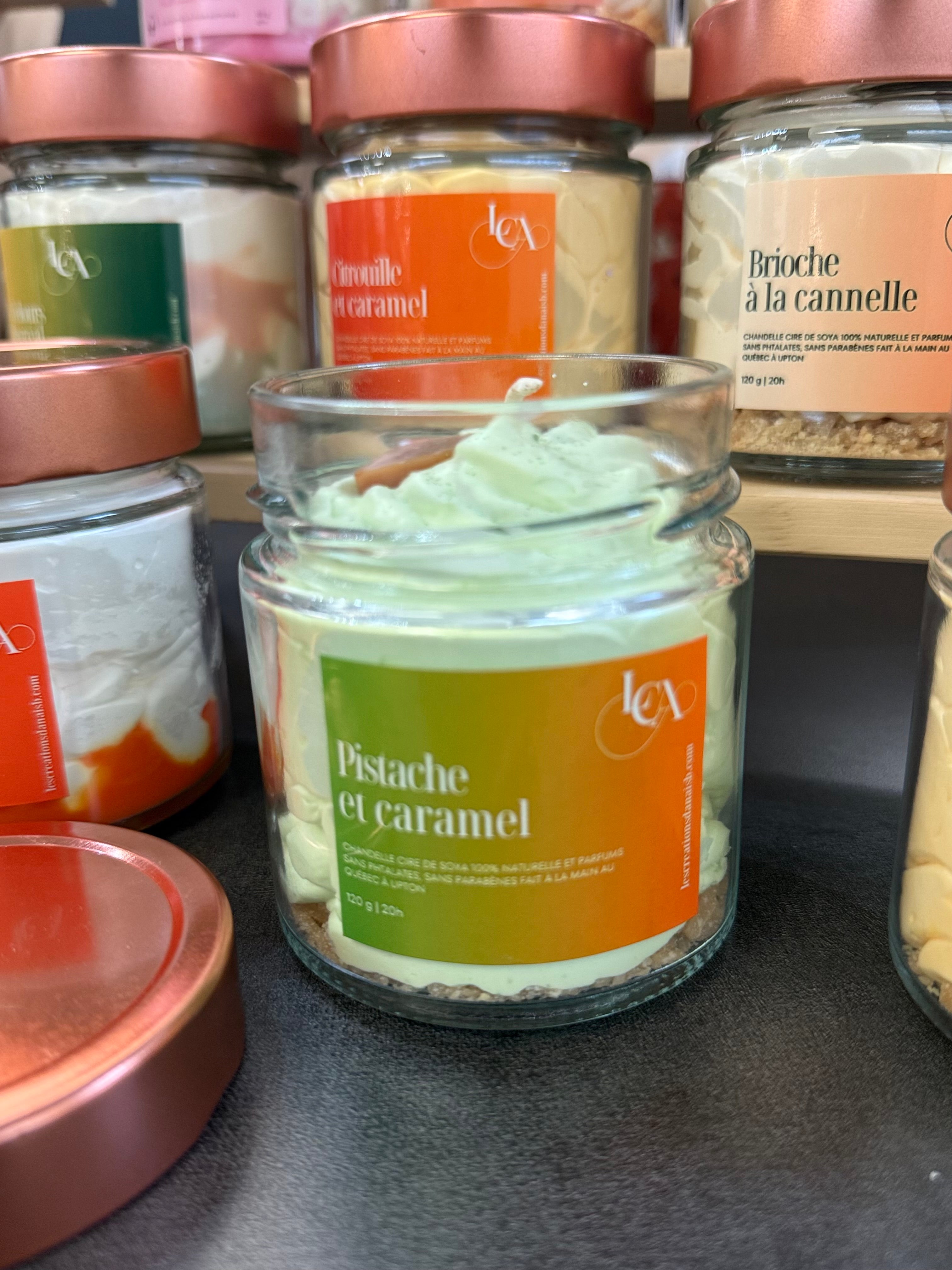 Pistache et caramel