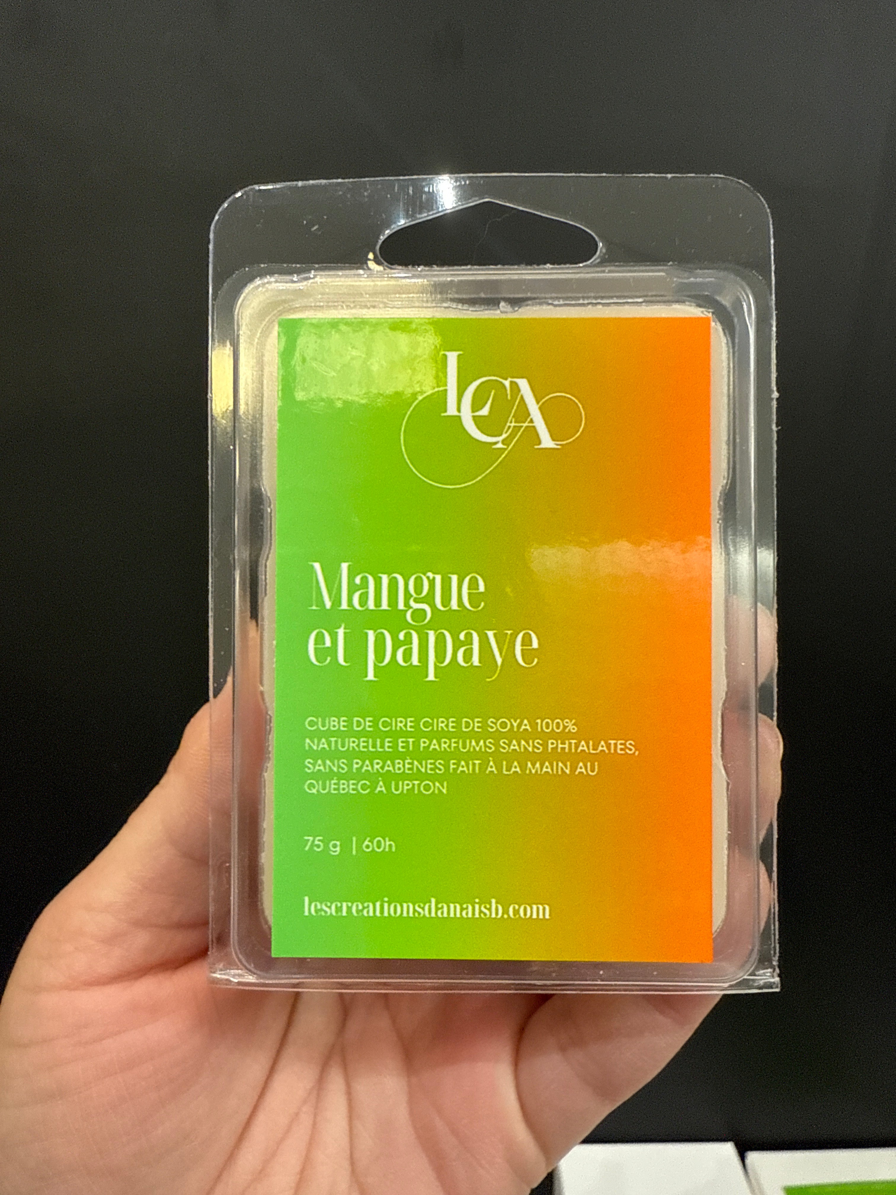 Mangue &  papaye  Cube de cire