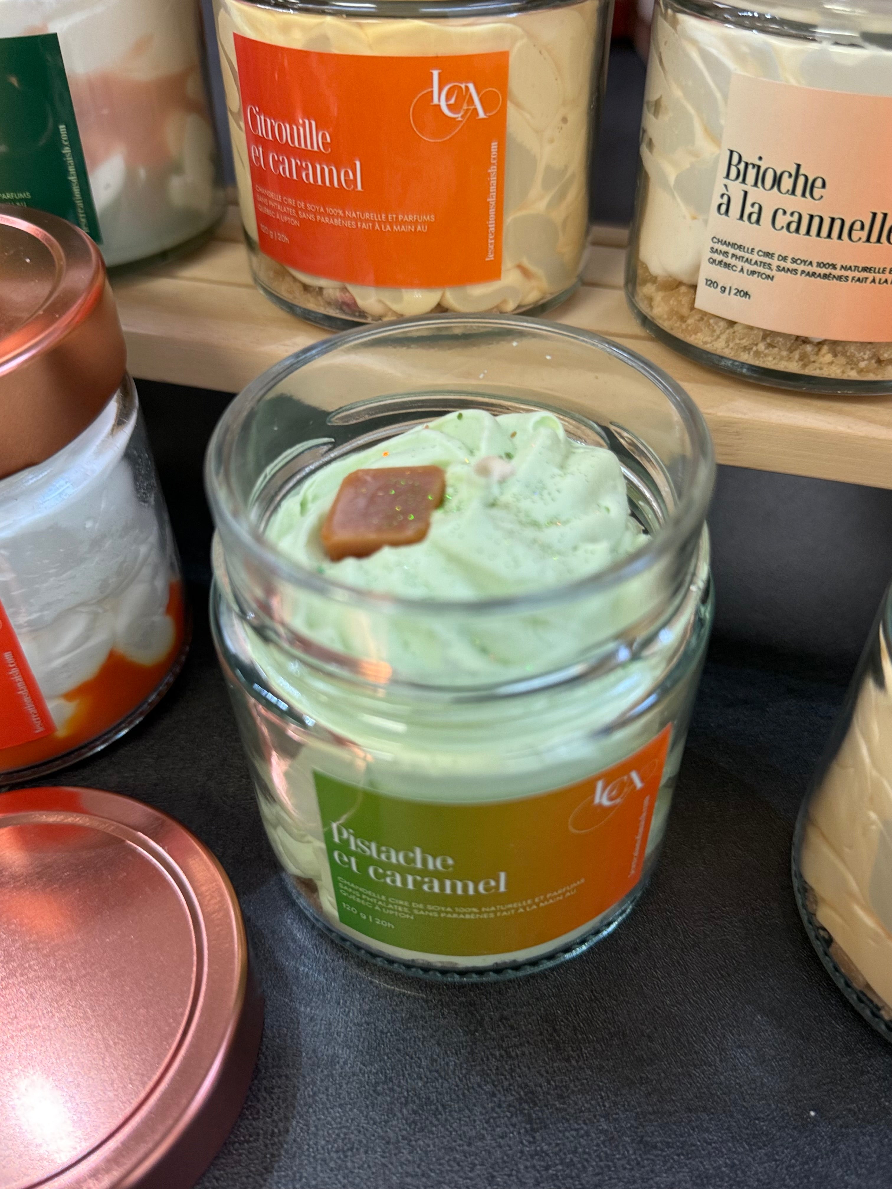 Pistache et caramel