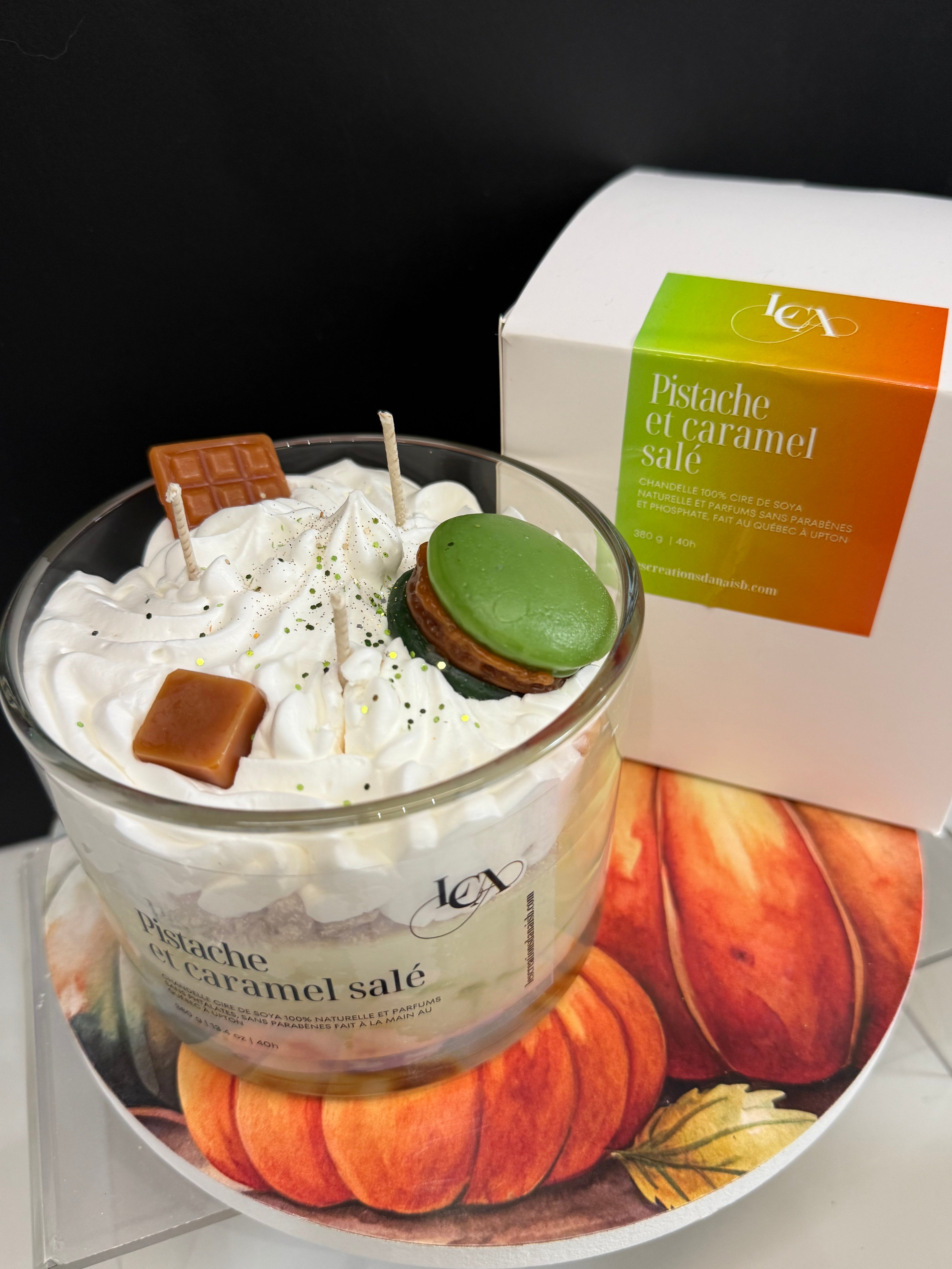 Pistache et caramel salé