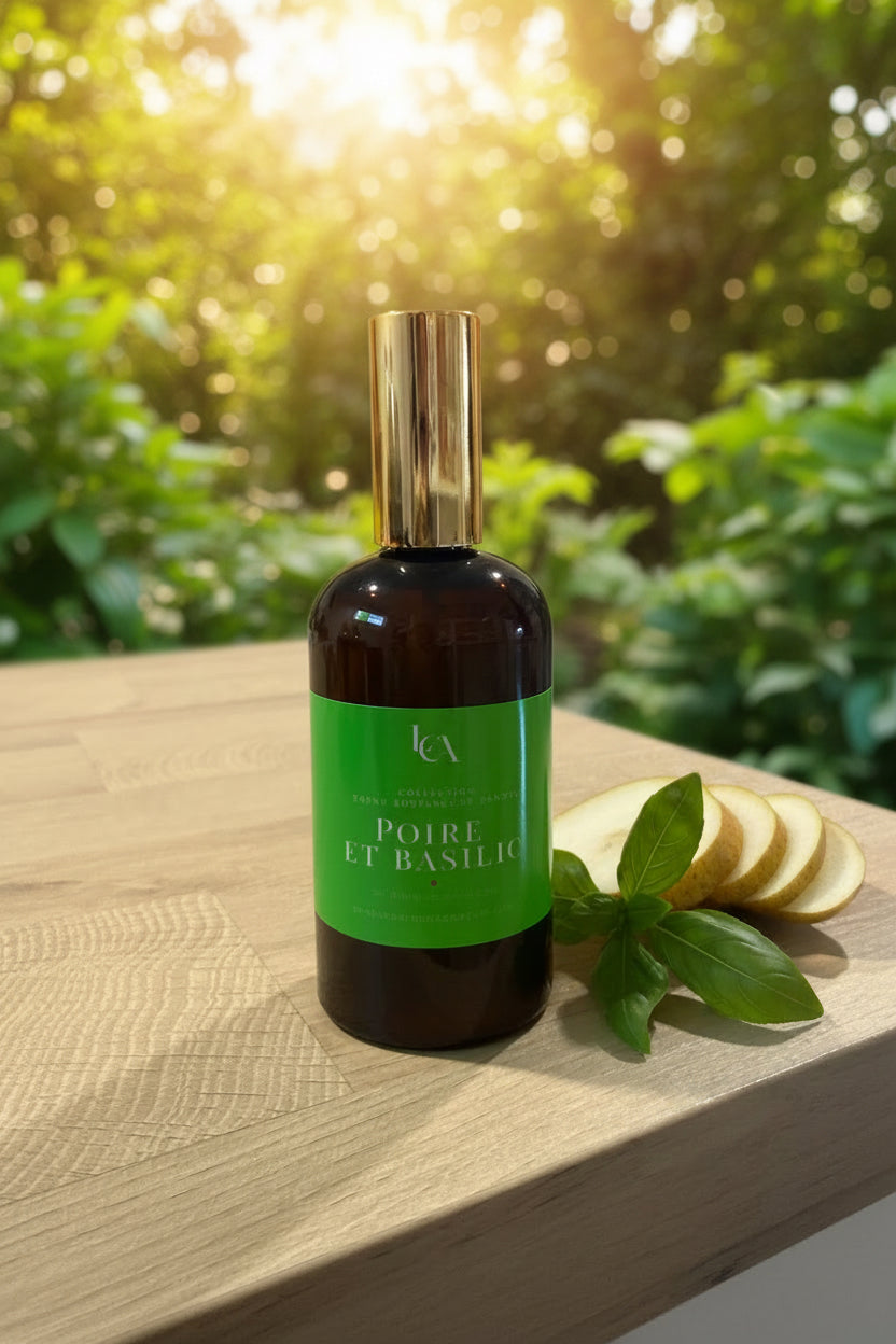 Poire et basilic