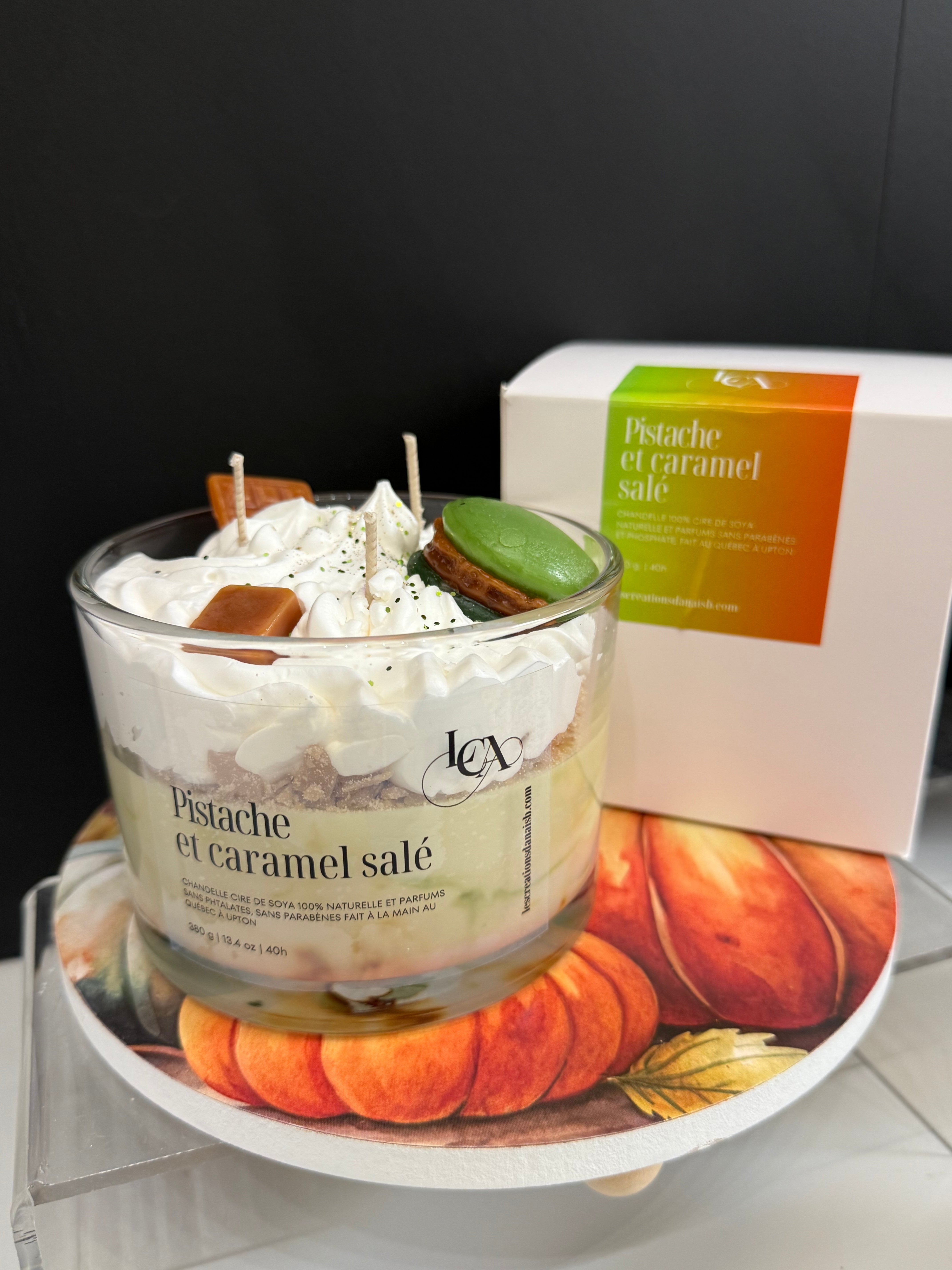 Pistache et caramel salé