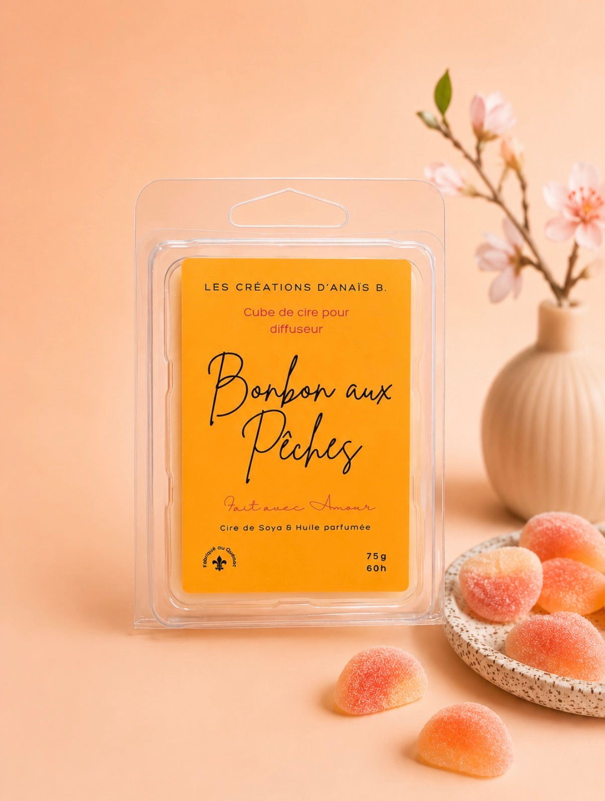 Bonbon aux pêches