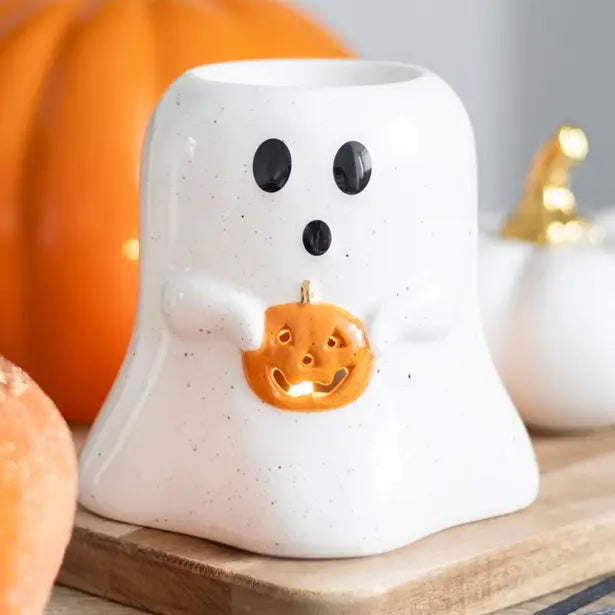 fantôme d'Halloween avec citrouille